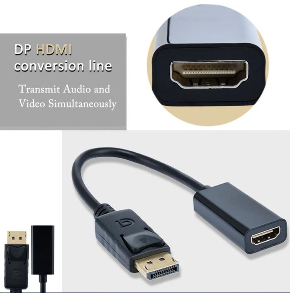 Convertisseur adaptateur DisplayPort mâle vers HDMI femelle Convertisseur adaptateur DisplayPort mâle vers HDMI femelle